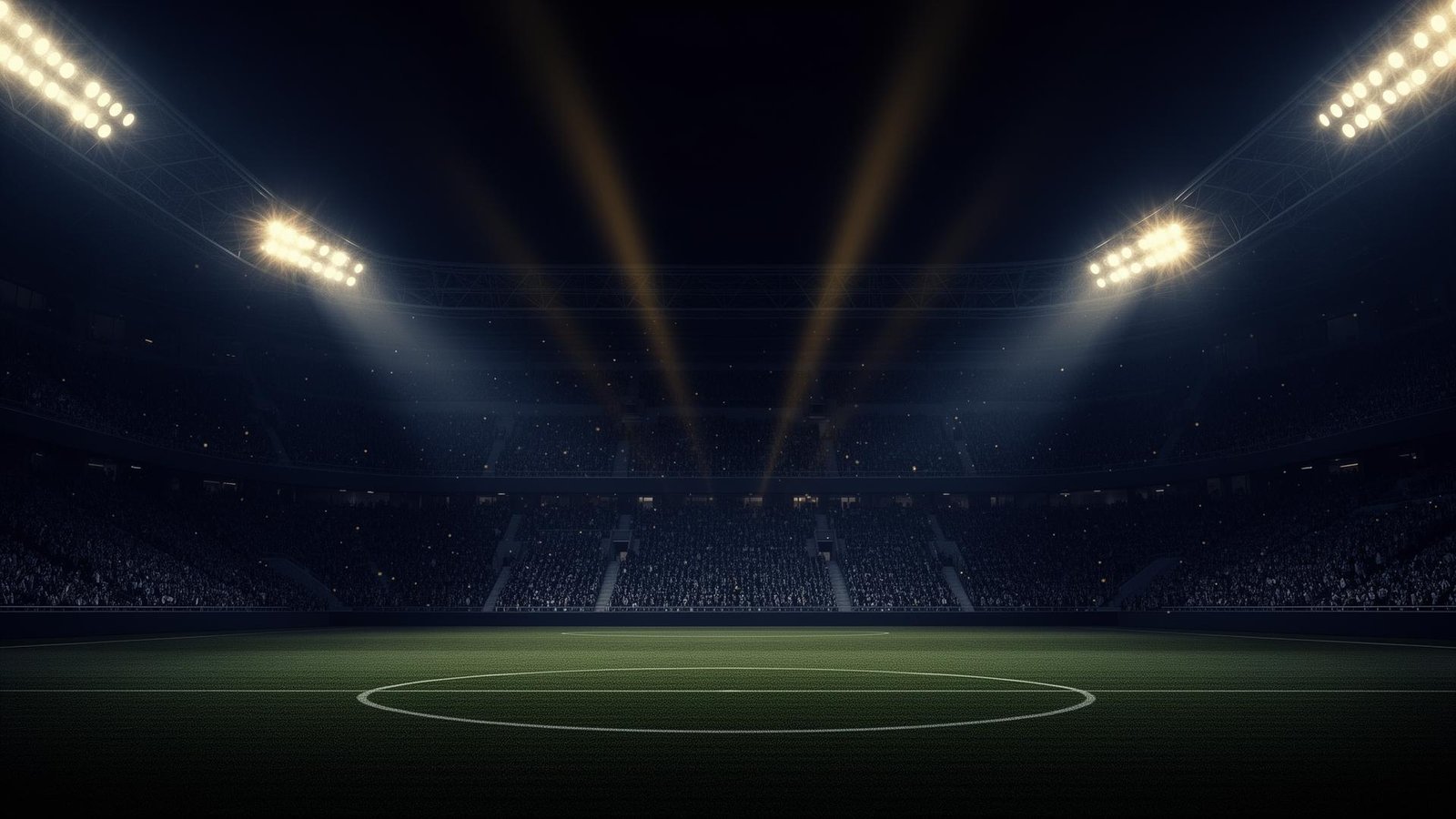 Stadium under floodlights